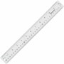 Westcott 12" Transparent Ruler - 12" Length x 1" Width - 1/16 Graduations - Imperial, Metric Measuring System - Acrylic - Clear
