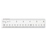 Westcott 12" Transparent Ruler - 12" Length x 1" Width - 1/16 Graduations - Imperial, Metric Measuring System - Acrylic - Clear