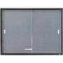 Quartet Enclosed Bulletin Board - 36" Board Height x 48" Board Width - Gray Fabric Surface - Self-healing - Graphite Frame