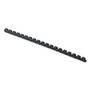Fellowes Plastic Comb Bindings, 1/4" Diameter, 20 Sheet Capacity, Black, 25/Pack
