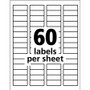 Avery Durable Permanent ID Labels with TrueBlock Technology, Laser Printers, 0.66 x 1.75, White, 60/Sheet, 50 Sheets/Pack (AVE61533) View Product Image