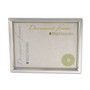 Universal Plastic Document Frame, for 8.5 x 11, Easel Back, Metallic Silver