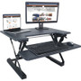Victor High Rise Height Adjustable Standing Desk with Keyboard Tray - 21" Height x 31" Width x 23" Depth - Desktop, Tabletop - Wood, Steel, Laminate