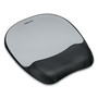 Fellowes Memory Foam Mouse Pad with Wrist Rest, 7.93 x 9.25, Black/Silver Product Image 