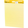 Post-it Easel Pads Super Sticky Vertical-Orientation Self-Stick Easel Pad Value Pack, Presentation Format (1.5" Rule), 25 x 30, Yellow, 30 Sheets, 4/Carton