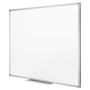 Mead Dry Erase Board with Aluminum Frame, 72" x 48", White Surface, Satin Aluminum Frame