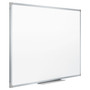 Mead Dry Erase Board with Aluminum Frame, 72" x 48", White Surface, Satin Aluminum Frame
