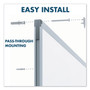 Mead Dry Erase Board with Aluminum Frame, 72" x 48", White Surface, Satin Aluminum Frame
