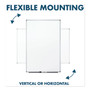 Mead Dry Erase Board with Aluminum Frame, 72" x 48", White Surface, Satin Aluminum Frame