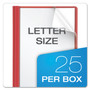 Oxford Clear Front Standard Grade Report Cover, Three-Prong Fastener, 0.5" Capacity, 8.5 x 11, Clear/Assorted, 25/Box
