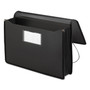 Smead Poly Premium Wallets, 5.25" Expansion, 1 Section, Elastic Cord Closure, Legal Size, Black