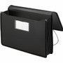 Smead Legal, Letter File Wallet - 8 1/2" x 14" , 8 1/2" x 11" - 5 1/4" Expansion - Front Pocket(s) - Poly - Black