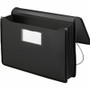Smead Legal, Letter File Wallet - 8 1/2" x 14" , 8 1/2" x 11" - 5 1/4" Expansion - Front Pocket(s) - Poly - Black