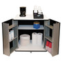 Vertiflex Refreshment Stand, Engineered Wood, 9 Shelves, 29.5" x 21" x 33", White/Black Product Image 