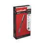 uniball VISION Rollerball Pen, Stick, Extra-Fine 0.5 mm, Blue Ink, Gray/Blue/Clear Barrel, Dozen