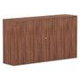 Alera Valencia Series Hutch with Doors, 4 Compartments, 64.75w x 15d x 35.38h, Modern Walnut