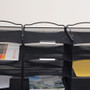Safco Onyx Mesh Literature Sorter, 20 Compartments, 19 x 15.25 x 59, Black