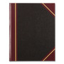 National Texthide Eye-Ease Record Book, Black/Burgundy/Gold Cover, 10.38 x 8.38 Sheets, 150 Sheets/Book