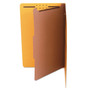 Universal Bright Colored Pressboard Classification Folders, 2" Expansion, 1 Divider, 4 Fasteners, Legal Size, Yellow Exterior, 10/Box