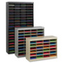 Safco Steel/Fiberboard E-Z Stor Sorter, 24 Compartments, 37.5 x 12.75 x 25.75, Gray