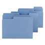 Smead SuperTab Colored File Folders, 1/3-Cut Tabs: Assorted, Letter Size, 0.75" Expansion, 11-pt Stock, Blue, 100/Box (SMD11986) View Product Image