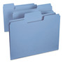 Smead SuperTab Colored File Folders, 1/3-Cut Tabs: Assorted, Letter Size, 0.75" Expansion, 11-pt Stock, Blue, 100/Box