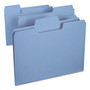 Smead SuperTab Colored File Folders, 1/3-Cut Tabs: Assorted, Letter Size, 0.75" Expansion, 11-pt Stock, Blue, 100/Box