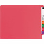 Smead Heavyweight Colored End Tab Fastener Folders, 0.75" Expansion, 2 Fasteners, Letter Size, Red Exterior, 50/Box
