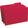 Smead Colored File Folders, 1/3-Cut Tabs: Assorted, Legal Size, 0.75" Expansion, Red, 100/Box