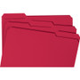 Smead Colored File Folders, 1/3-Cut Tabs: Assorted, Legal Size, 0.75" Expansion, Red, 100/Box
