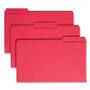 Smead Colored File Folders, 1/3-Cut Tabs: Assorted, Legal Size, 0.75" Expansion, Red, 100/Box