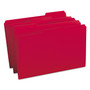 Smead Colored File Folders, 1/3-Cut Tabs: Assorted, Legal Size, 0.75" Expansion, Red, 100/Box