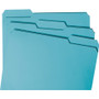 Smead Colored File Folders, 1/3-Cut Tabs: Assorted, Letter Size, 0.75" Expansion, Teal, 100/Box