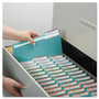 Smead Colored File Folders, 1/3-Cut Tabs: Assorted, Letter Size, 0.75" Expansion, Teal, 100/Box