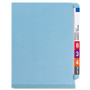 Smead End Tab Pressboard Classification Folders, Six SafeSHIELD Fasteners, 2" Expansion, 2 Dividers, Legal Size, Blue, 10/Box (SMD29781) View Product Image