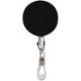 Advantus Badge Holder Heavy-duty Retractable ID Reel - Plastic, Steel - Black, Silver