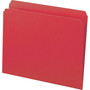 Smead Reinforced Top Tab Colored File Folders, Straight Tabs, Letter Size, 0.75" Expansion, Red, 100/Box