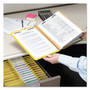 Smead Eight-Section Pressboard Top Tab Classification Folders, Eight SafeSHIELD Fasteners, 3 Dividers, Letter Size, Yellow, 10/Box (SMD14098) View Product Image