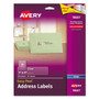 Avery Easy Peel Inkjet Printer Mailing Labels - 1" Width x 4" Length - Permanent Adhesive - Rectangle - Inkjet - Matte Clear