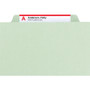 Smead Pressboard Classification Folders, Six SafeSHIELD Fasteners, 2/5-Cut Tabs, 2 Dividers, Letter Size, Gray-Green, 10/Box (SMD14076) View Product Image