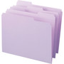 Smead Reinforced Top Tab Colored File Folders, 1/3-Cut Tabs: Assorted, Letter Size, 0.75" Expansion, Lavender, 100/Box
