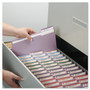Smead Reinforced Top Tab Colored File Folders, 1/3-Cut Tabs: Assorted, Letter Size, 0.75" Expansion, Lavender, 100/Box (SMD12434) View Product Image