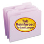 Smead Reinforced Top Tab Colored File Folders, 1/3-Cut Tabs: Assorted, Letter Size, 0.75" Expansion, Lavender, 100/Box (SMD12434) View Product Image
