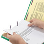 Smead Four-Section Pressboard Top Tab Classification Folders, Four SafeSHIELD Fasteners, 1 Divider, Letter Size, Green, 10/Box