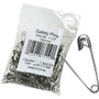 Charles Leonard Safety Pins - 1.5" Length - Rust Resistant - Silver - Steel