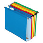 Pendaflex Extra-Capacity SureHook Hanging Folders, 2" Capacity, Letter Size, 1/5-Cut Tabs, Assorted Colors, 20/Box