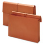 Pendaflex Expanding Wallet, 3.5" Expansion, 1 Section, Elastic Cord Closure, Tabloid Size, Brown