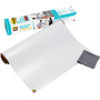 Post-it Self-Stick Dry-Erase Film Surface - White Surface - 24" (2 ft) Width x 36" (3 ft) Length - White Film - Rectangle - Flexible, Stain Resistant, Self-stick