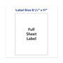 Avery Copier Mailing Labels, Copiers, 8.5 x 11, White, 100/Box AVE5353