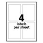 Avery Removable Print-to-the-Edge White Labels w/ Sure Feed, 3.5 x 4.75, 32/Pack (AVE22827) View Product Image